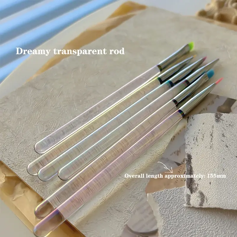 Thumbnail: Nail Design Art Pen Aurora Transparent Brush Painting Brush Uv Gel Extension Dra