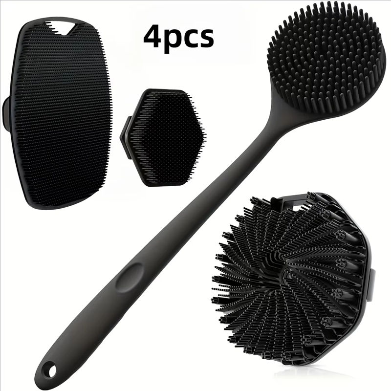 Thumbnail: Bath Brush Set Soft Silicone Bath Brush With Non-Slip Handle Easy to Clean and R