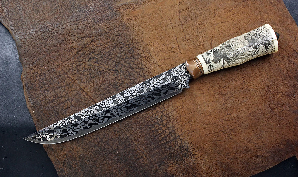 Indexkép: Egyedi Praster mozaik damaszk acél kés csontmetszéssel