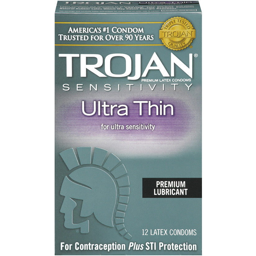 Trojan Sensitivity Ultra Thin Lubricated Condoms - 12 Pack Tj92640