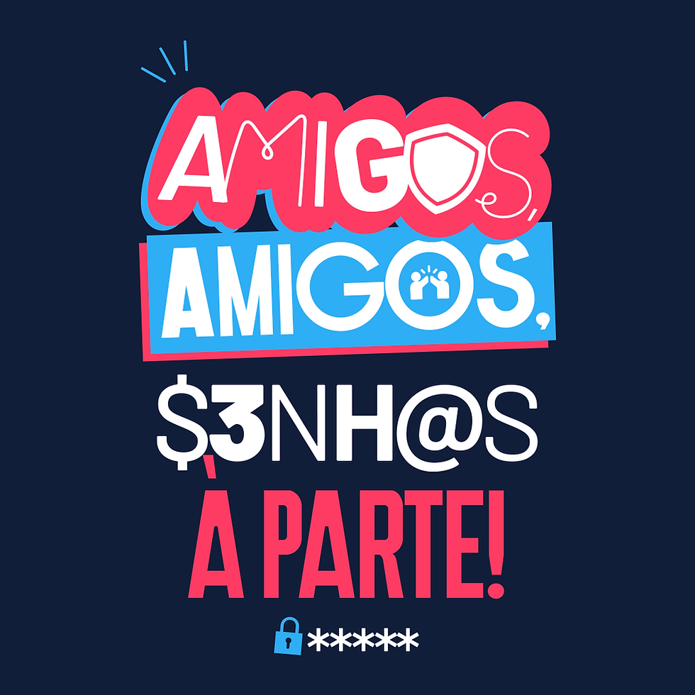 Miniatura: Camiseta Amigos Amigos Colorida