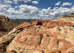 Cassidy Arch hiking trail views Capitol Reef National Park Utah