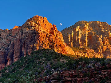 towering sandstone cliffs and canyon landscapes in Zion National Park Utah