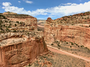 Grand Wash canyon view from Cassidy Arch trail Capitol Reef Utah