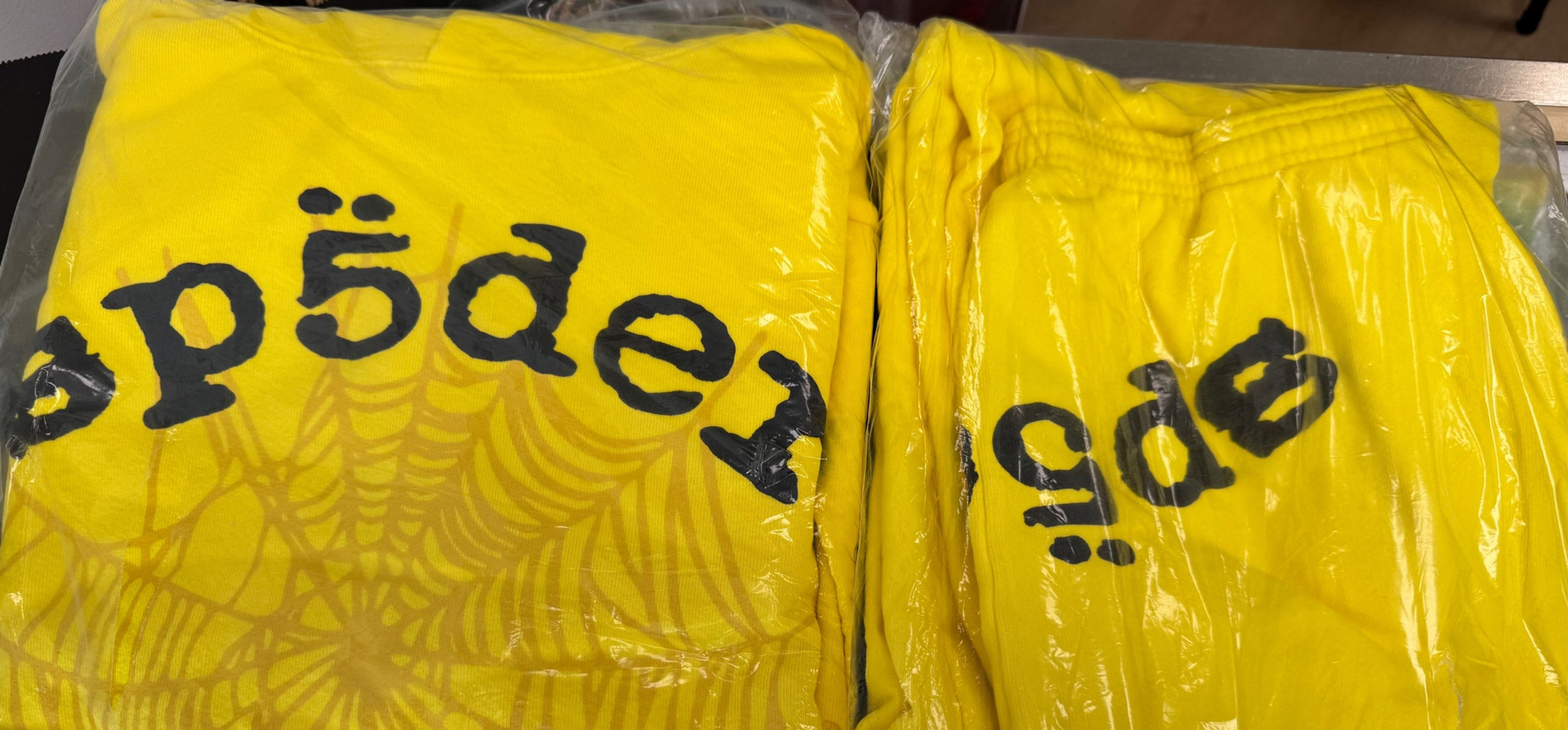 Yellow SP5DER Trackpants