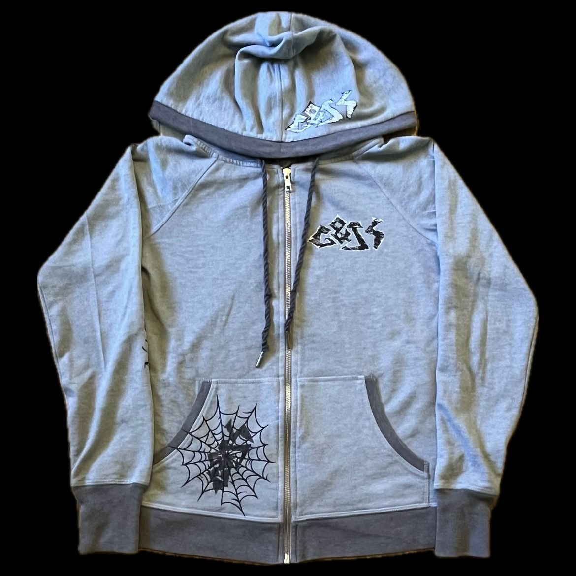 Grey GNJ graphic zip up