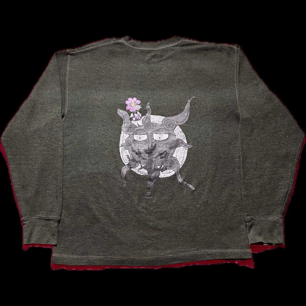 Spiral Sun Dark Green Long Sleeve