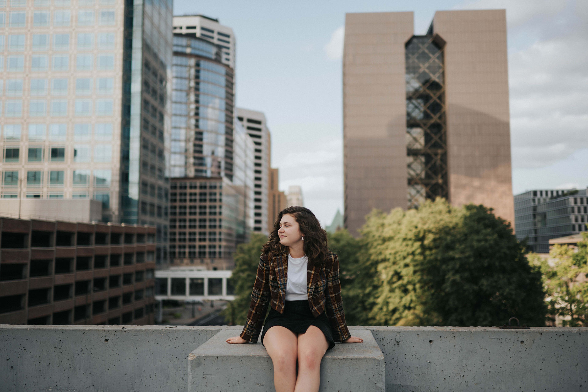 Downtown minneapolis senior photography session with unposed natural documentary minnesota wisconsin photographer