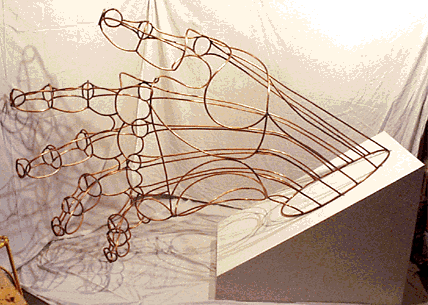 Tube hand sculpture