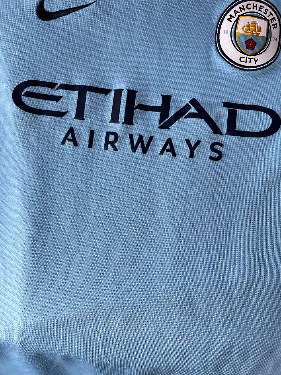 Thumbnail: Nike Manchester City 16/17 Youth Home Jersey - M - USED: Fair