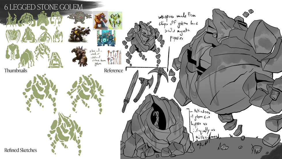 09 6 Legged Stone Golem Process Widescreen
