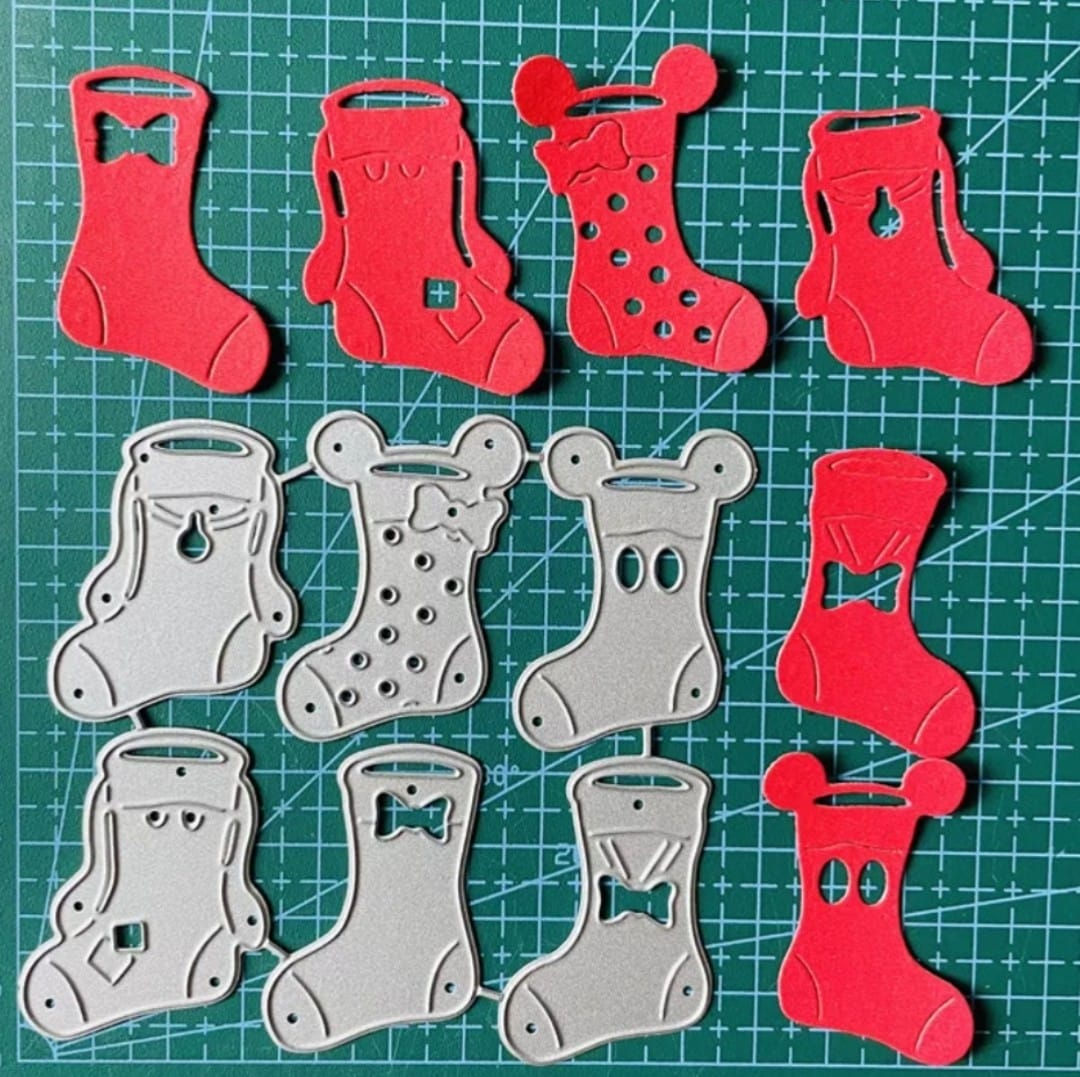 6 assorted Design stockings metal cutting die set