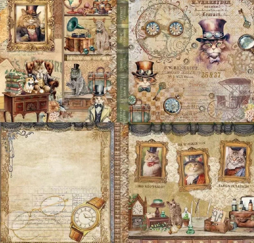 Thumbnail: Gentleman Cat Theme Paper 6x6 paper pack