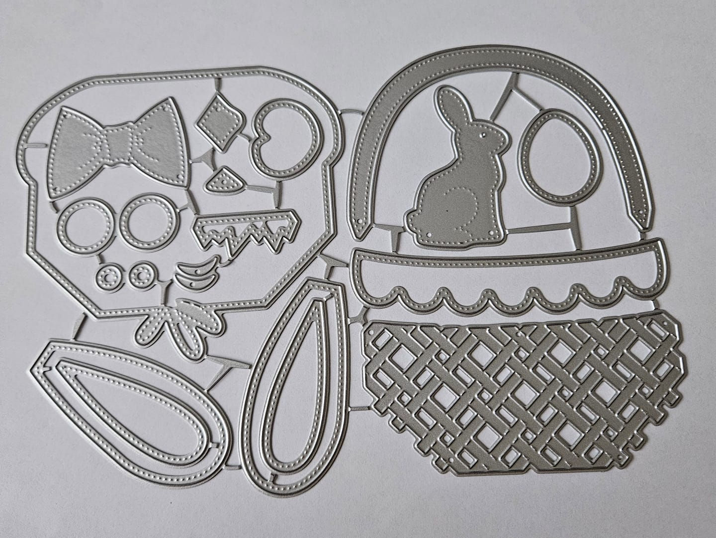 Easter Basket Rabbit Eggs Metal Cutting Die Set