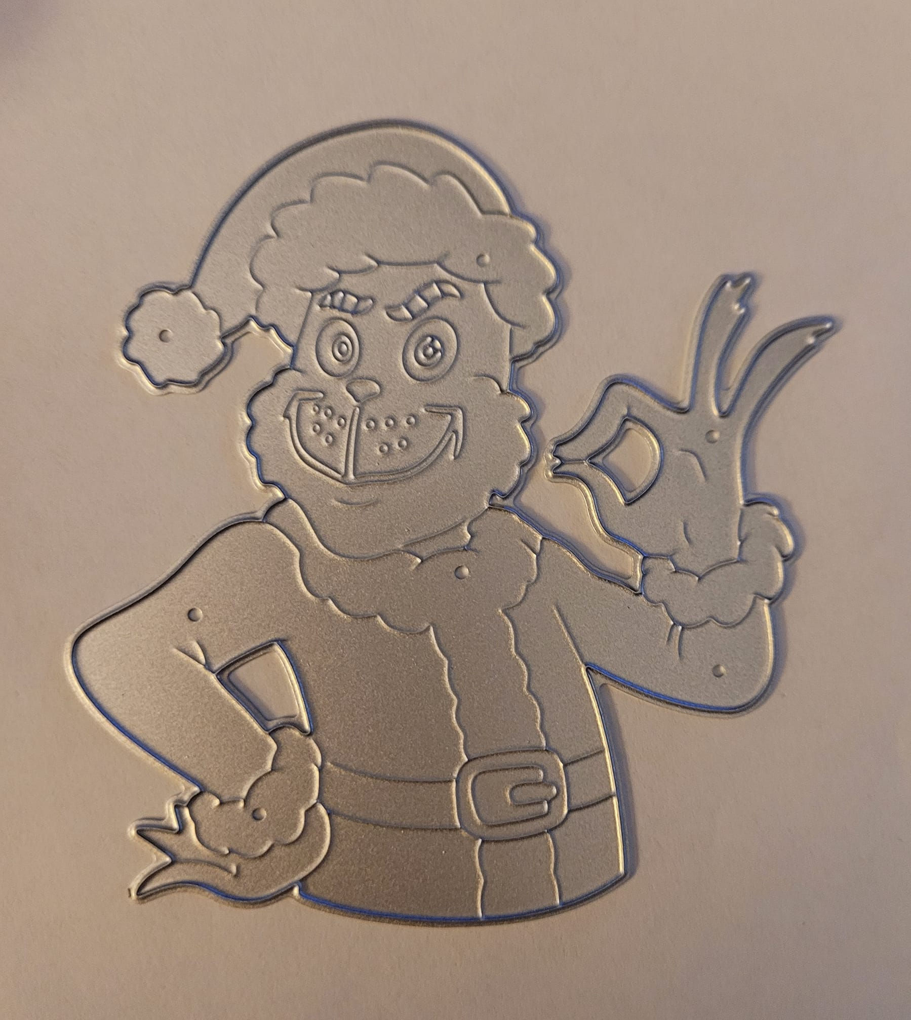Grinch with OK Hand Sign Metal Cutting Die