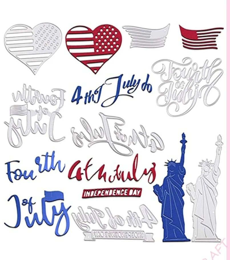 4th of July American Lady Liberty Metal Cutting Die Set