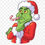 Thumbnail: Grinch Thinking With Candy Cane in Mouth Metal Cutting Die