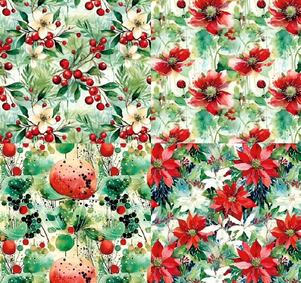 Thumbnail: Holly Christmas Theme Paper 6x6 paper pack