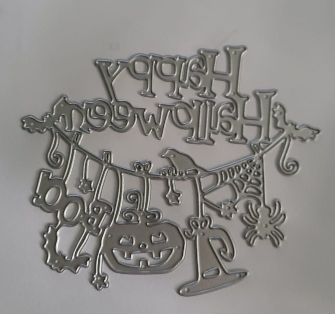 Happy Halloween Hanging Pumpkin, Hat, etc. Metal Cutting Die