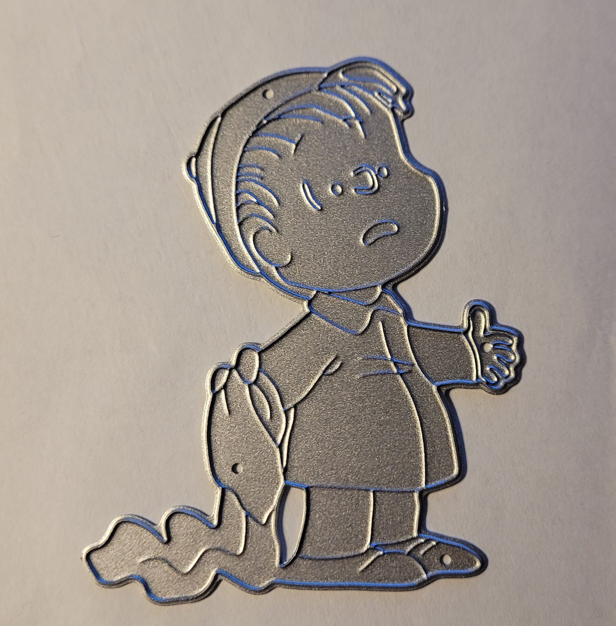 Boy in Jacket & Hat with Blanket Metal Cutting Die