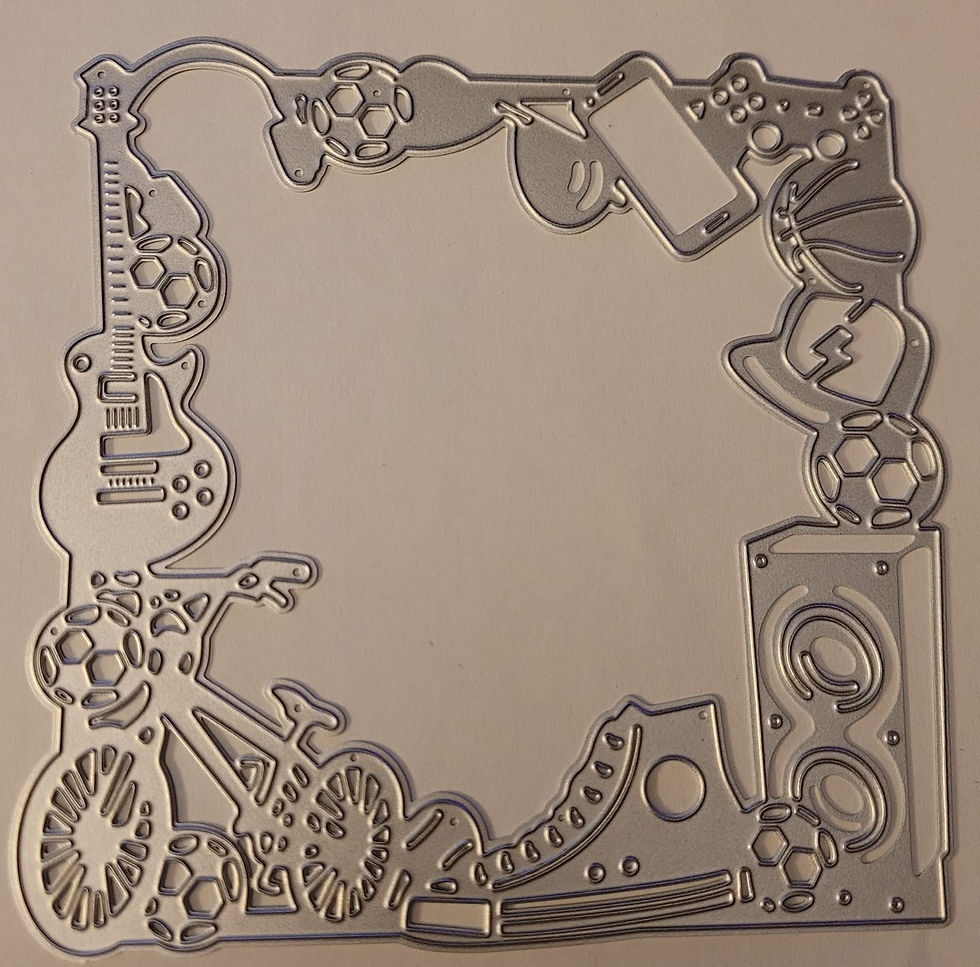 Square Card Frame with Sports, Bike, Music, & more Metal Cutting Die