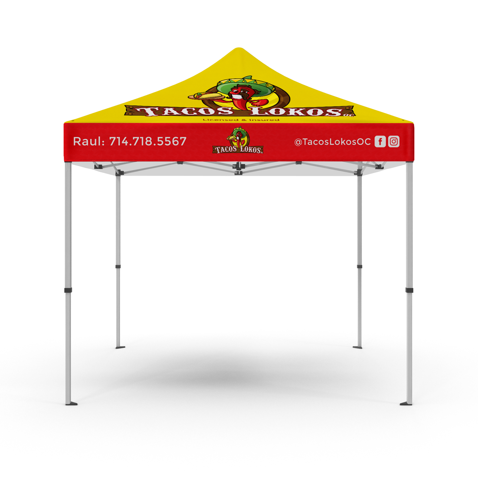 Premium 10ft x 10ft  Vendor Tent - Full color Custom Print