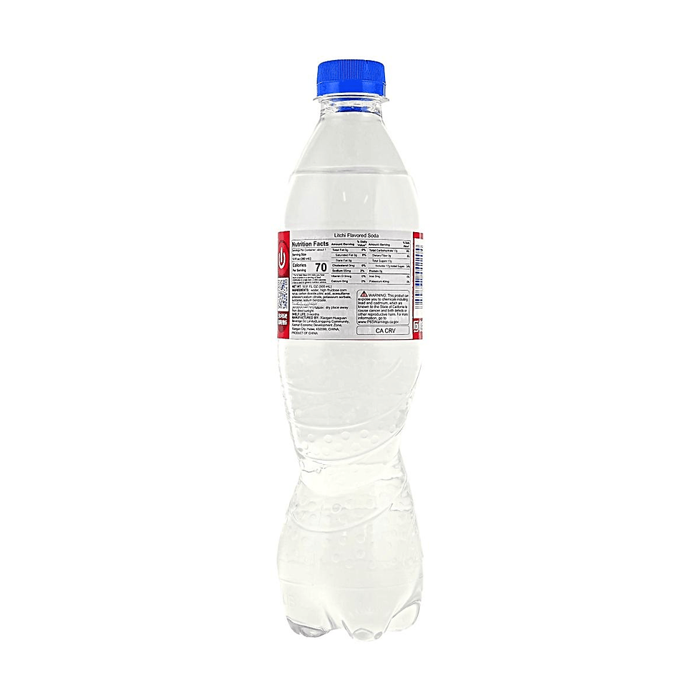 Thumbnail: FANTA.CHAINA Fanta Lychee Flavored Soda 16.91 Fl oz BACK WITH LABEL