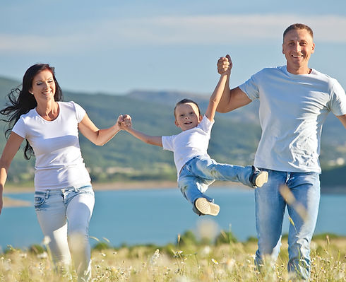 family playing