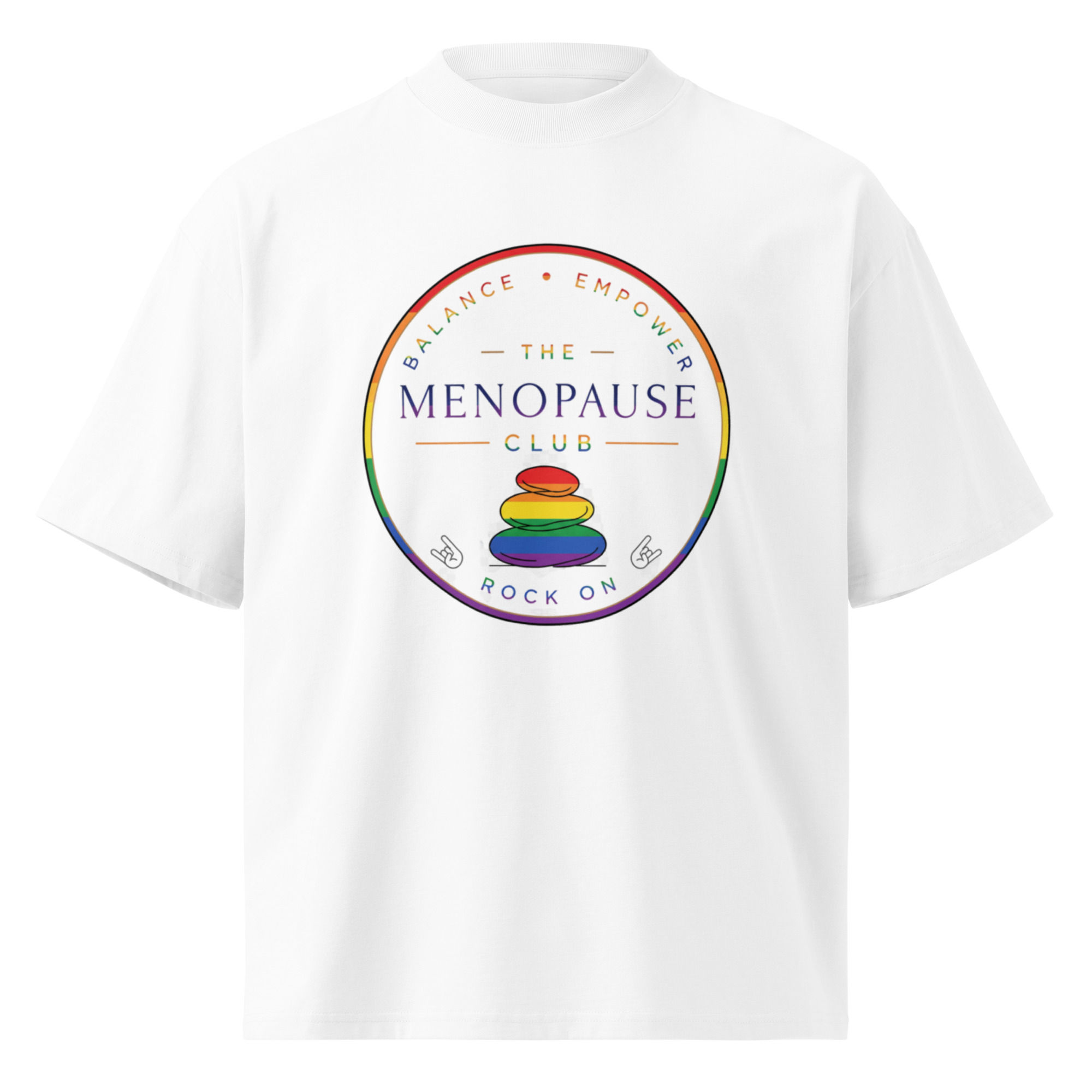 Unisex organic oversized high neck t-shirt