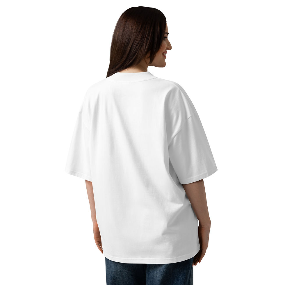 Thumbnail: Unisex organic oversized high neck t-shirt