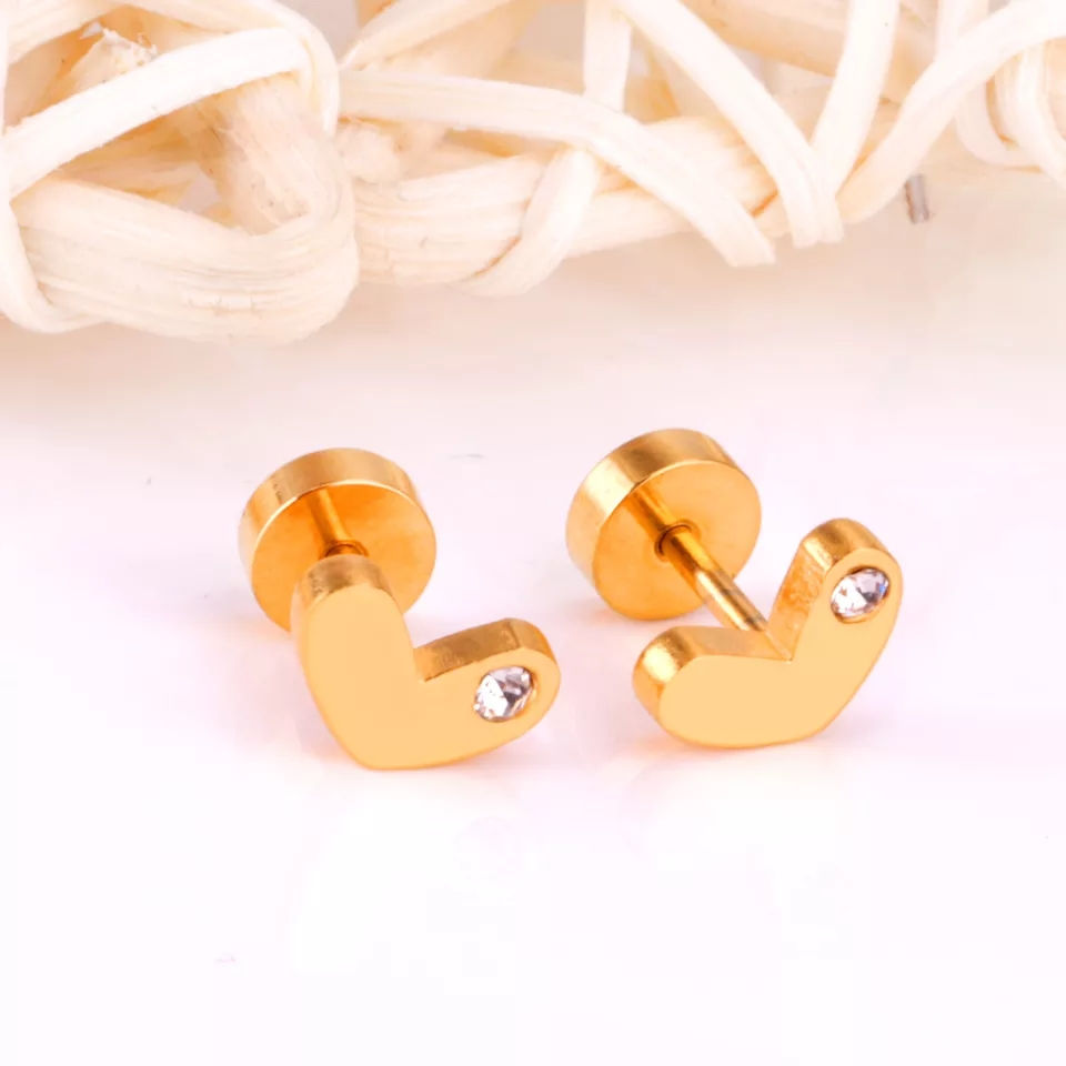 Miniatura: Aros de acero inoxidable con tornillo plano 