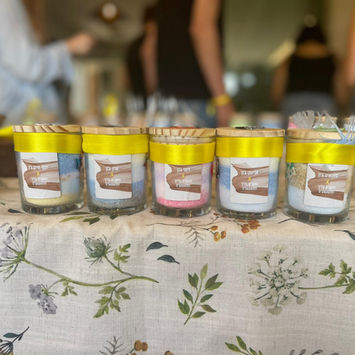 נרות שיוצרו בסדנה