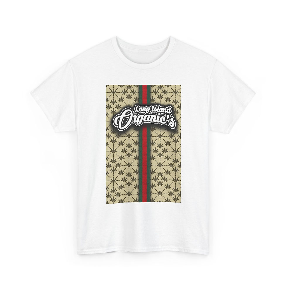 Thumbnail: Long Island Organics Tee — Vintage Cannabis Leaf Graphic T-Shirt