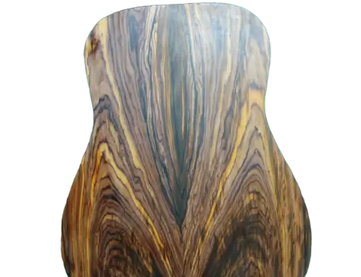 cocobolo rosewoodguitar back bookmatched