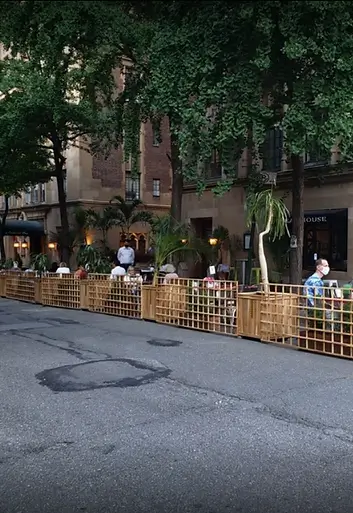 People in New York using DTH Trellises to distance