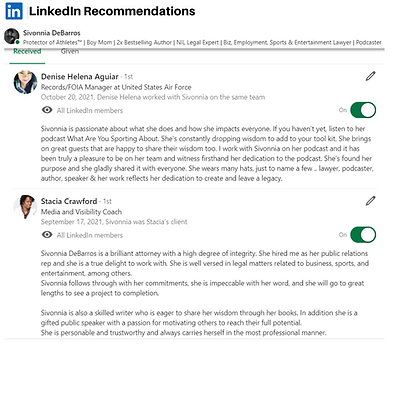 LinkedIn recommendation sld