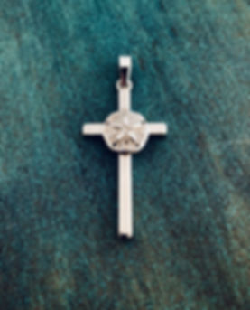 Cross with Sand Dollar Pendant