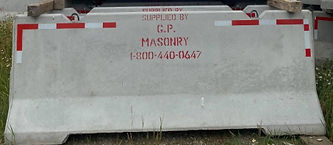 A picture of 4’ New Jersey Safety Barrier by GP Masonry Supply.
