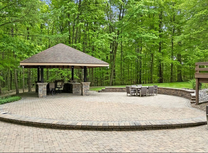 large patio with bar outdoor