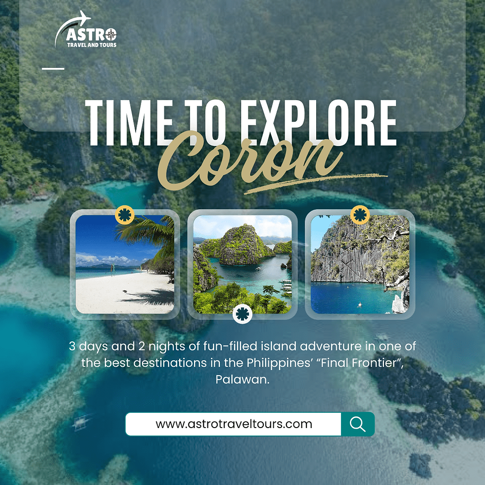 3 Days 2 Nights Coron Tour Package.