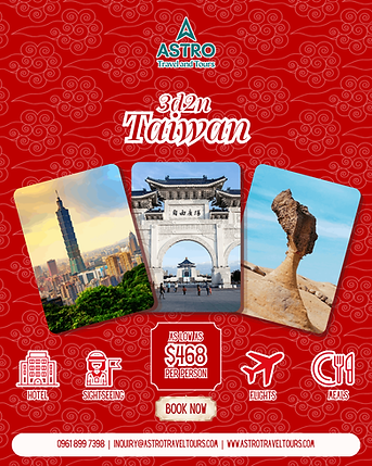 3D2N Taiwan Travel Package.