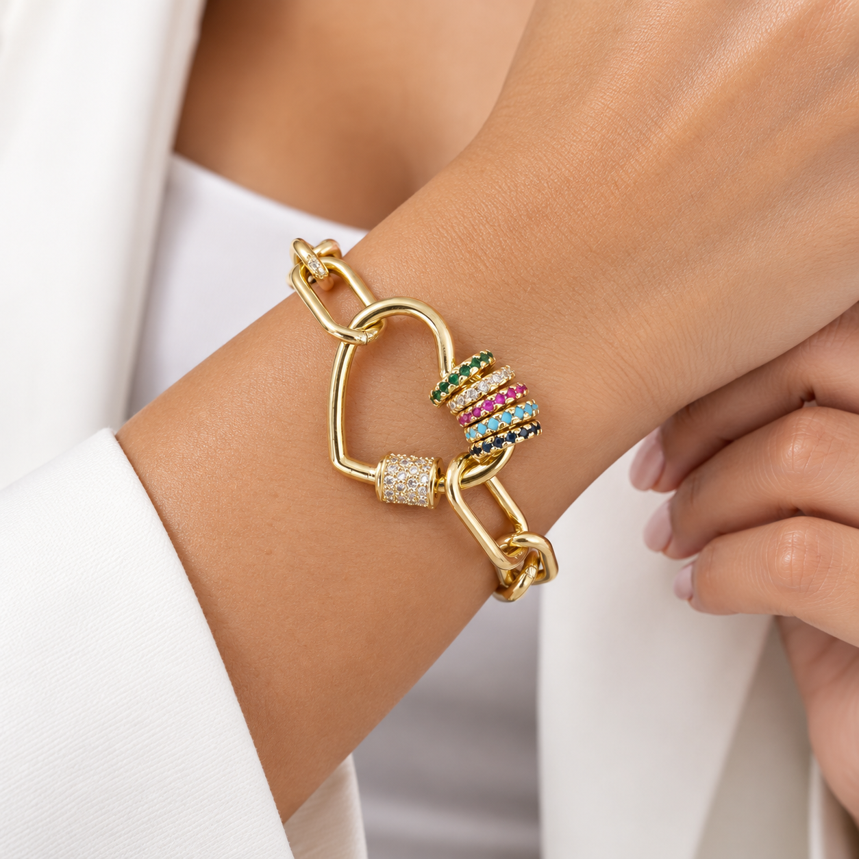 Pulsera chunky Corazon