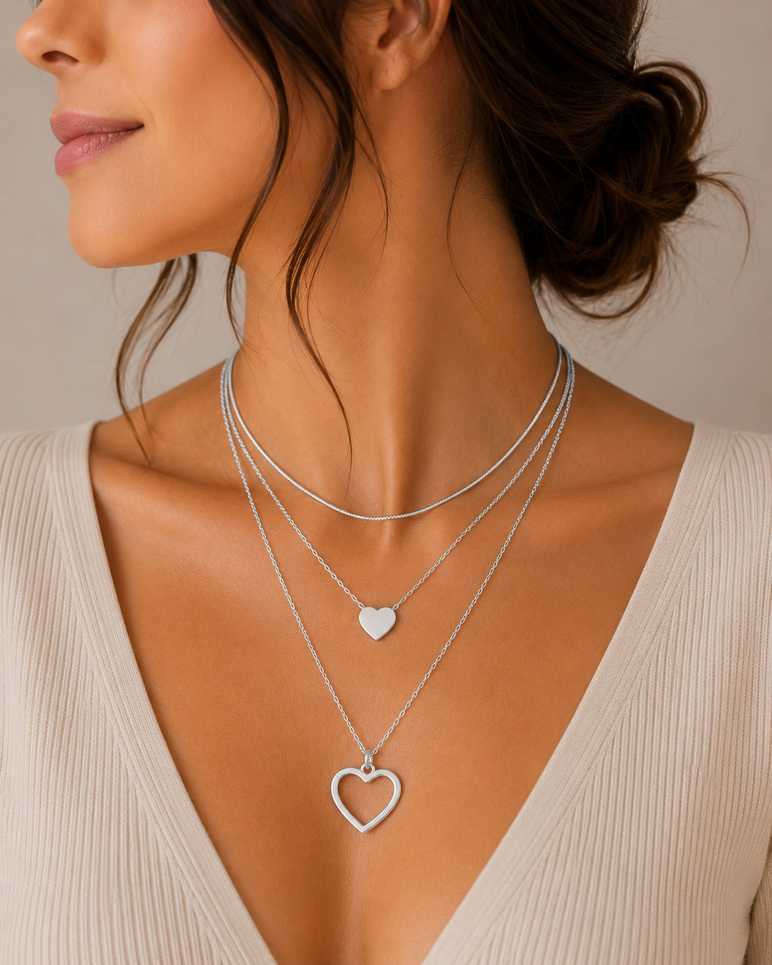 CADENAS CON DIJES DE CORAZONES