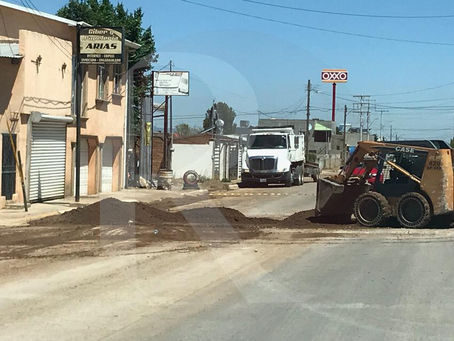 Permanente limpieza de calles con arrastre de material