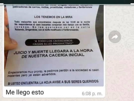 Falsa la "limpia social" es un mensaje de Colombia