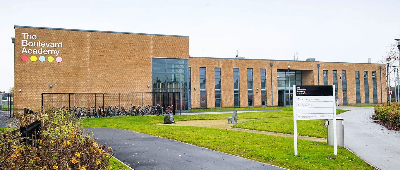 Building shot of the front of The Boulevard Academy