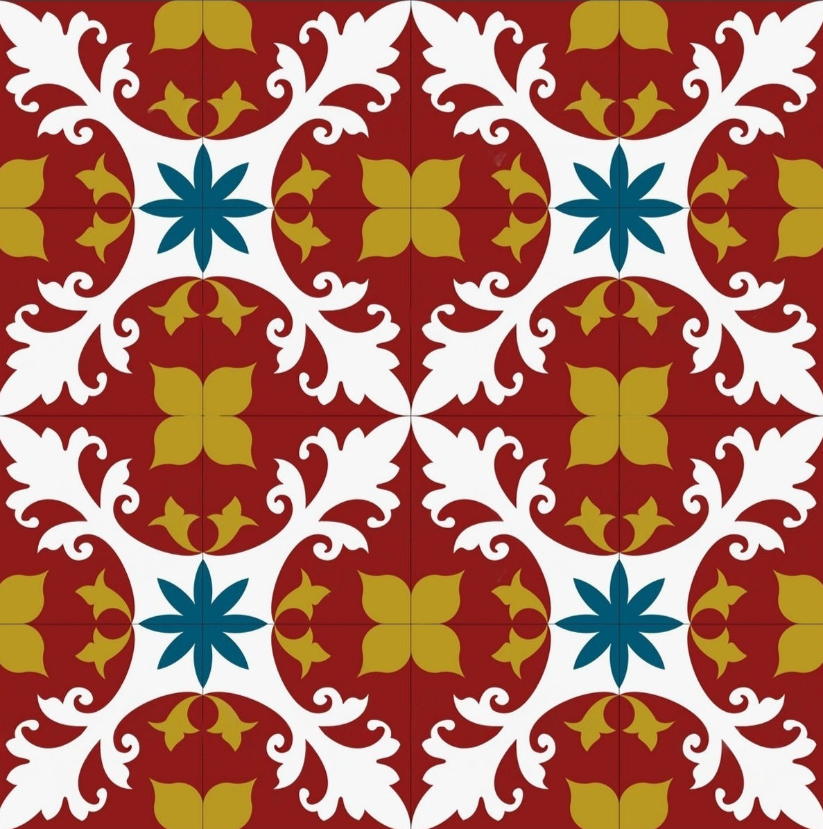 Athangudi tiles - Butterfly