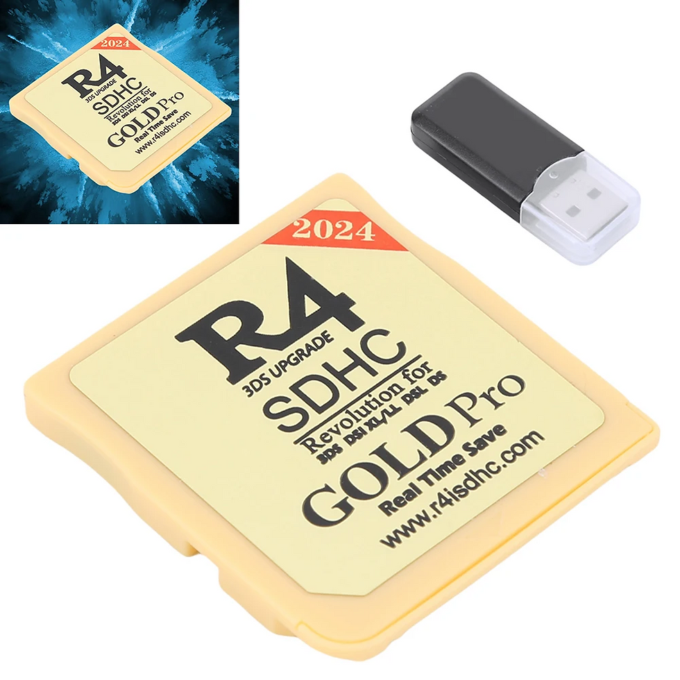 Thumbnail: 2024 Version R4 Gold Pro SDHC R4i For DS/3DS/2DS Revolution Cartridge + USB