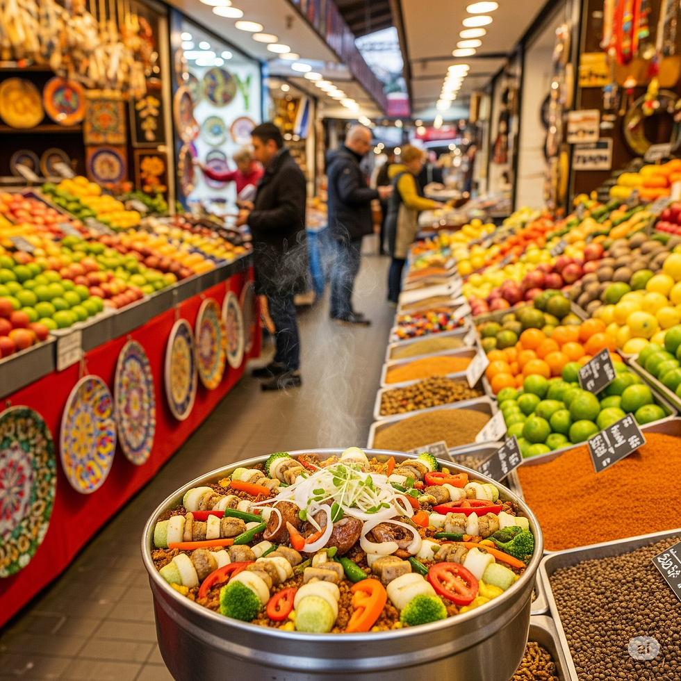 Exotisches Essen auf einem lokalem Markt