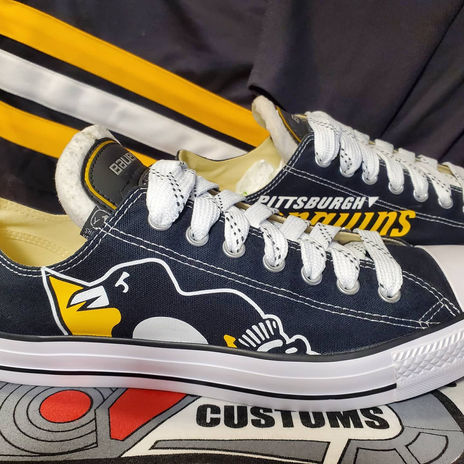 Pittsburg Penguins NHL custom Converse sneakers